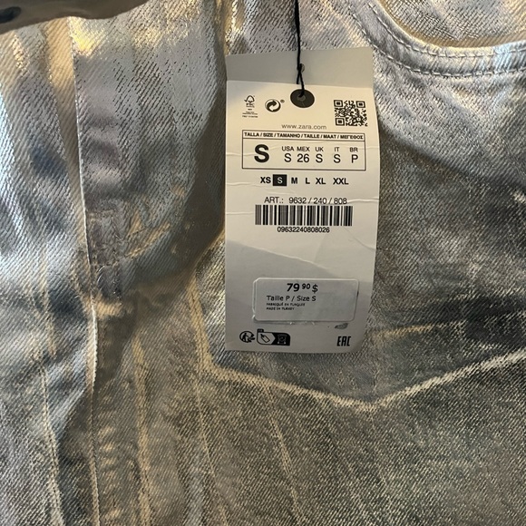 Metallic denim zara skirt - Picture 2 of 8